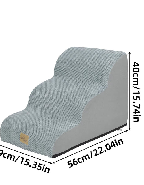 Load image into Gallery viewer, Pet Training Stairs with Removable Cover, 3, 4, 5 Steps, Bed, Sofa, Cats, Ladder, Ramp, XL
