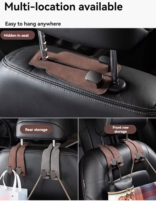 Load image into Gallery viewer, Luxury Suede Double Hook Organizer – Premium Rear Seat Backrest Hook for Changan CS Series &amp; Eado
