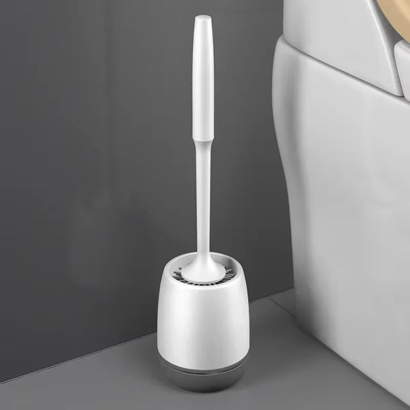 TPR Silicone Head Toilet Brush Wall Mounted Cleaning Brush Long Handle Toilet Brush Bathroom Accessories Sets Tools