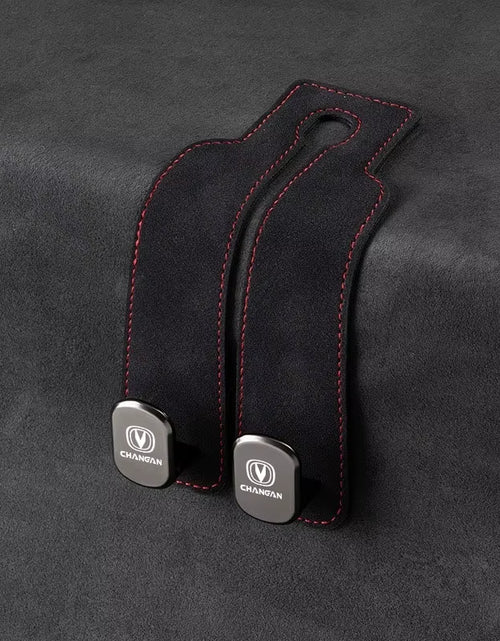 Load image into Gallery viewer, Luxury Suede Double Hook Organizer – Premium Rear Seat Backrest Hook for Changan CS Series &amp; Eado
