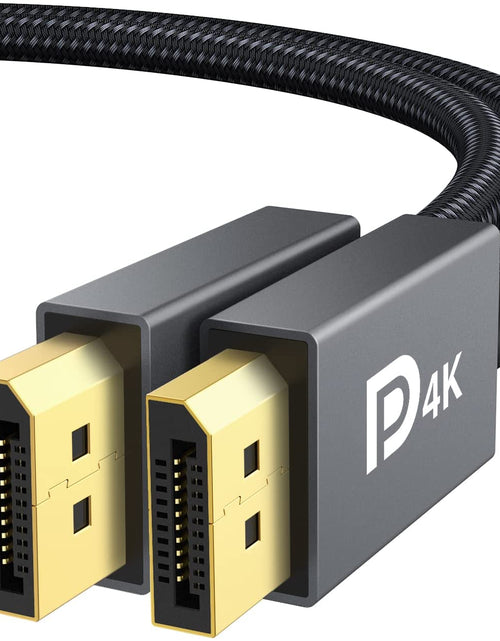 Load image into Gallery viewer, Displayport 1.2 Cable [6.6Ft, 2-Pack], 4K Displayport to Displayport Cable Nylon Braided, High Speed DP Cable, Supports 2K@165Hz and 4K@60Hz, Compatible with PC, Laptop, TV - Grey
