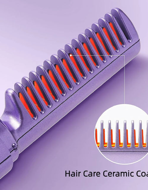 Load image into Gallery viewer, GlamWave Pro – Portable Wireless Heated Hair Straightener &amp; Curler Brush
