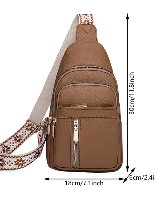 Load image into Gallery viewer, UrbanChic Crossbody – Waterproof PU Leather Chest &amp; Shoulder Bag for Women on the Go
