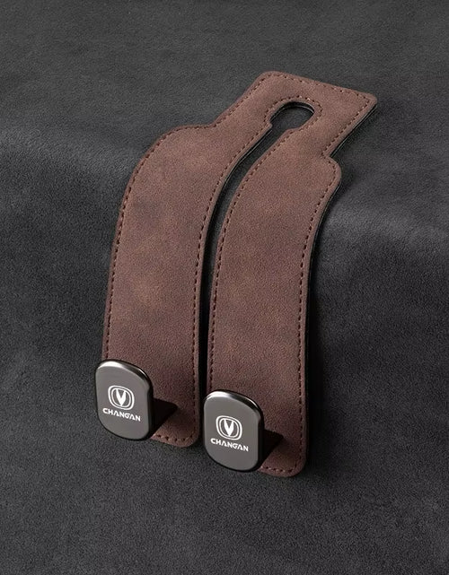 Load image into Gallery viewer, Luxury Suede Double Hook Organizer – Premium Rear Seat Backrest Hook for Changan CS Series &amp; Eado

