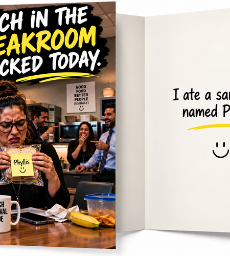 Breakroom Lunch Sucked – Funny Coworker Office Card