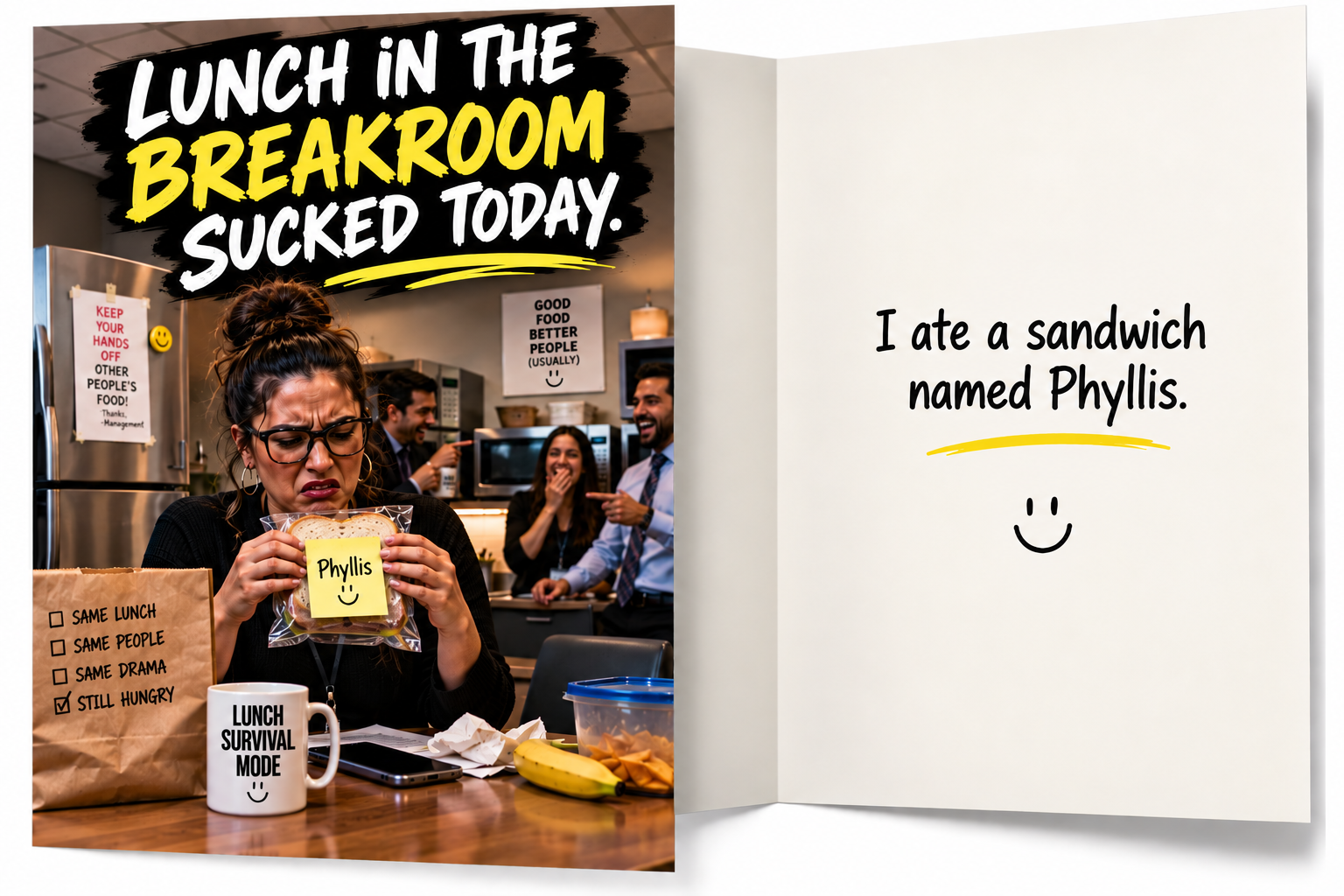 Breakroom Lunch Sucked – Funny Coworker Office Card