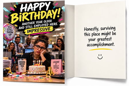 Still Employed Here – Funny Coworker Birthday Card