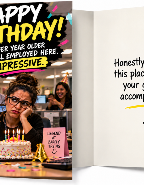 Load image into Gallery viewer, Still Employed Here – Funny Coworker Birthday Card

