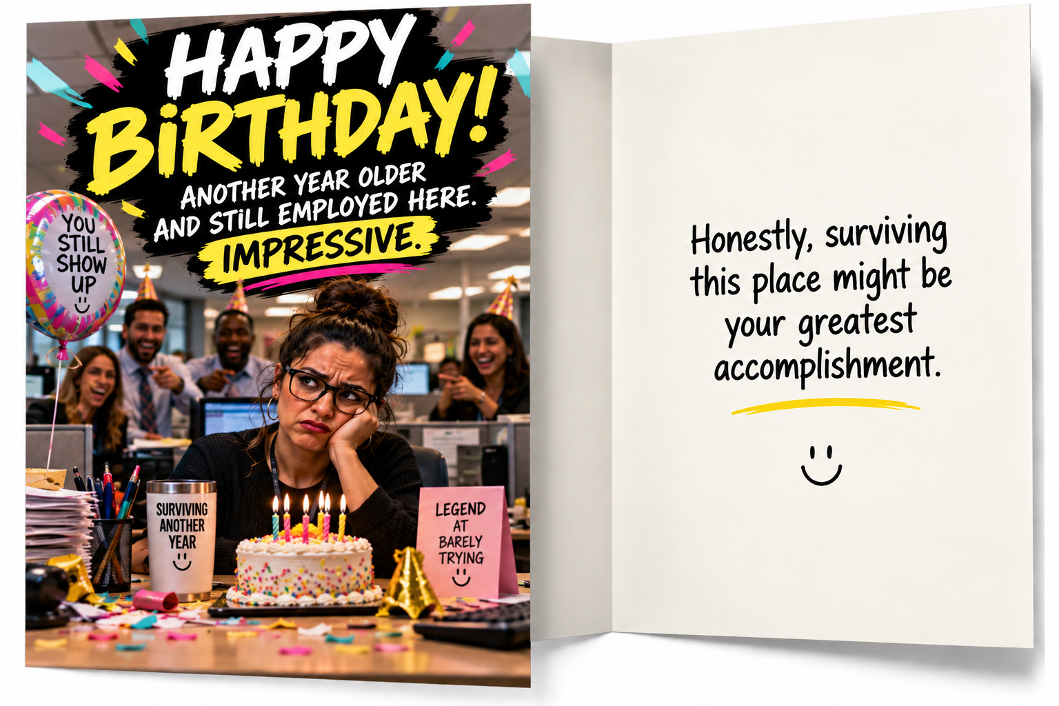 Still Employed Here – Funny Coworker Birthday Card