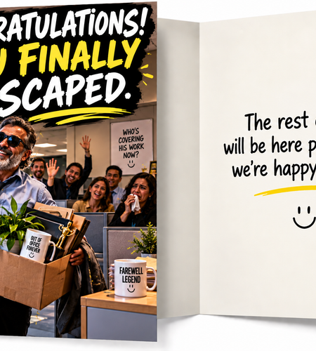 You Finally Escaped – Funny Retirement & Coworker Farewell Card