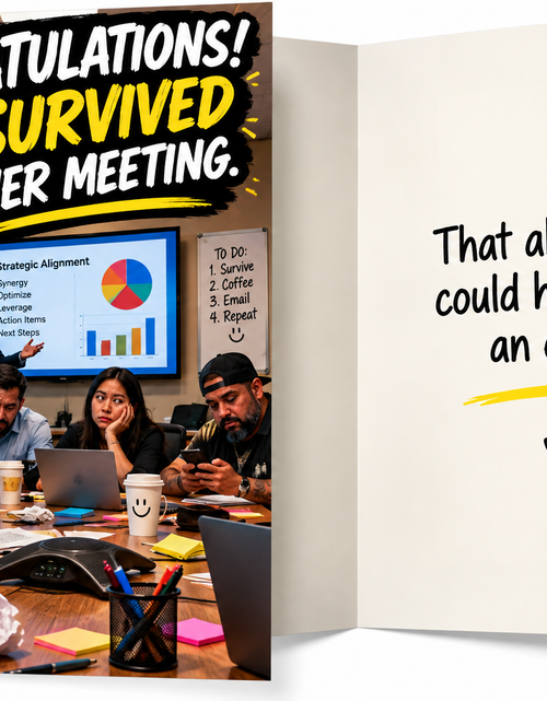 Load image into Gallery viewer, You Survived Another Meeting – Funny Office Coworker Card
