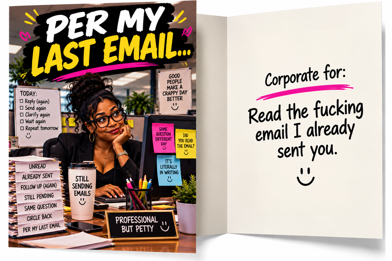 Per My Last Email – Funny Sarcastic Office Coworker Card