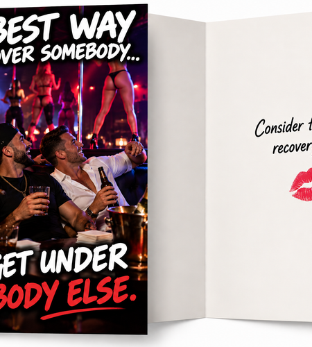 Get Over Somebody – Funny Adult Breakup Card