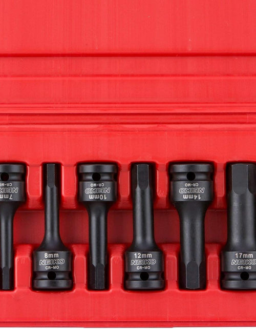 Load image into Gallery viewer, 01136B 1/2” Drive Allen Bit Socket Set | 8 Piece | MM | 6Mm to 19Mm | 3” Length | Cr-Mo Impact Grade
