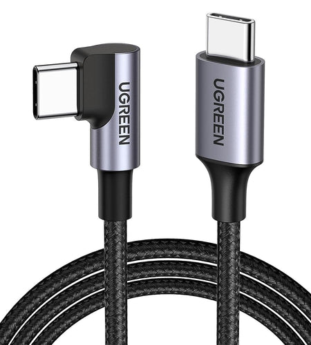 Right Angle USB C Cable 6.6FT 2-Pack, 60W USB C to USB C Cable 90 Degree Type C Cable for Iphone 17/16, Macbook Pro/Air, Ipad Pro 2022/Air 5/Mini 6, Galaxy S25/S24/S23, Pixel 10/9, Switch