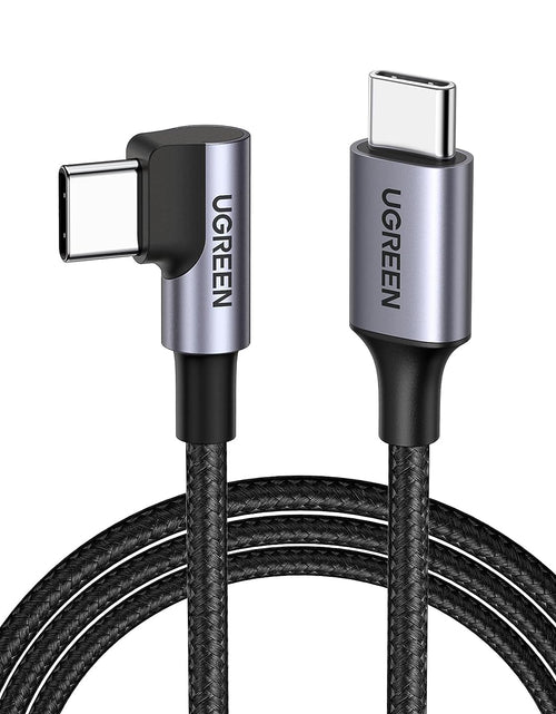 Load image into Gallery viewer, Right Angle USB C Cable 6.6FT 2-Pack, 60W USB C to USB C Cable 90 Degree Type C Cable for Iphone 17/16, Macbook Pro/Air, Ipad Pro 2022/Air 5/Mini 6, Galaxy S25/S24/S23, Pixel 10/9, Switch
