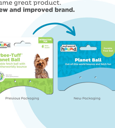 Orbee-Tuff Planet Ball Blue/Green Treat-Dispensing Dog Toy, Small